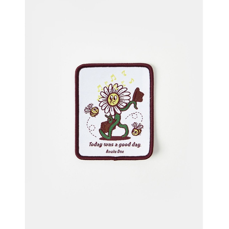 Route One Today Was A Good Day Woven Patch – White