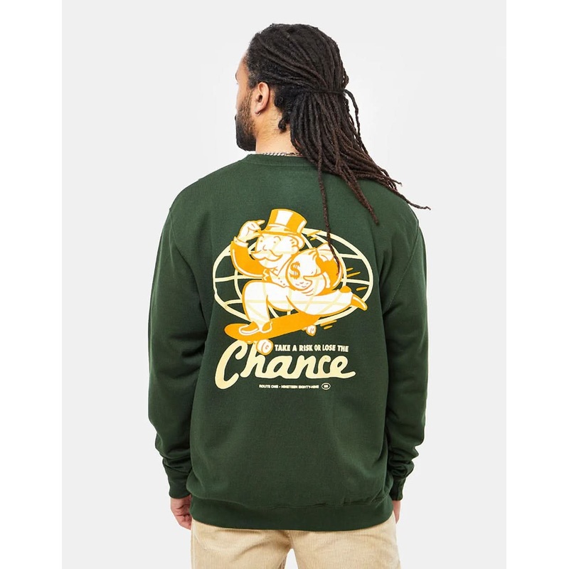 Route One What Are The Chances Sweatshirt – Forest Green