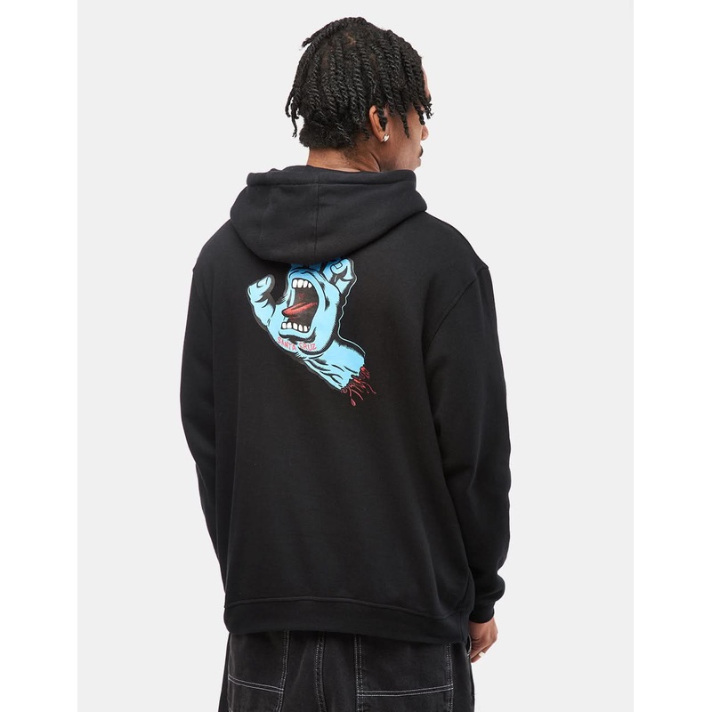 Santa Cruz Screaming Hand Chest Pullover Hoodie – Black