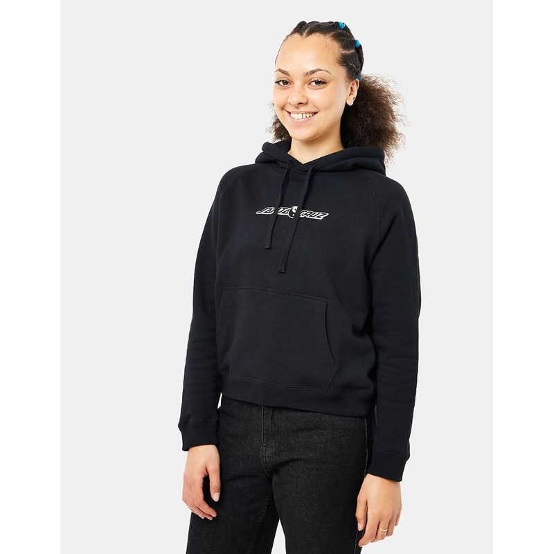 Santa Cruz Womens Yin Yang Strip Pullover Hoodie – Black