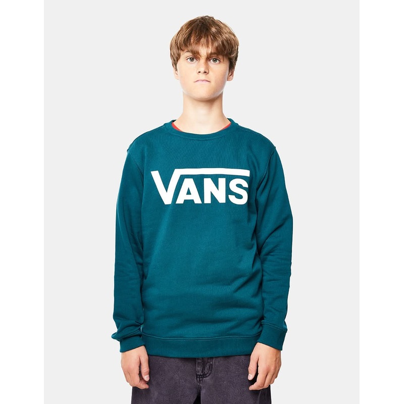 Vans By Vans Classic Kids Crew – Deep Teal/White