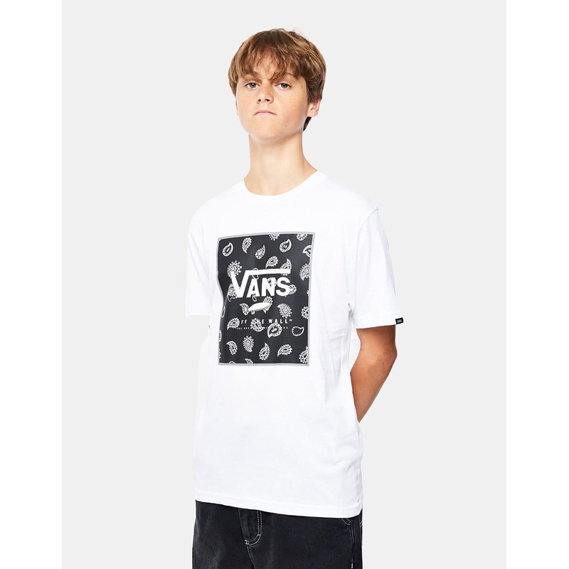 Vans Print Box Kids T-Shirt – White/Frost Grey