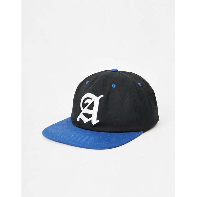 Ahead Worldwide Capital 3 Cotton Twill Strapback Cap – Black/Royal Blue
