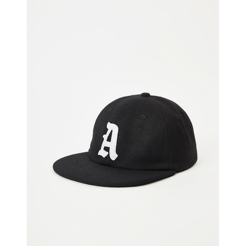 Ahead Worldwide Capital Wool Strapback Cap  – Black