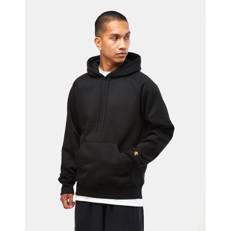 Carhartt WIP Hooded Chase Sweatshirt – Black/Gold