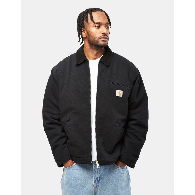 Carhartt WIP OG Detroit Jacket – Black/Black (Aged Canvas)