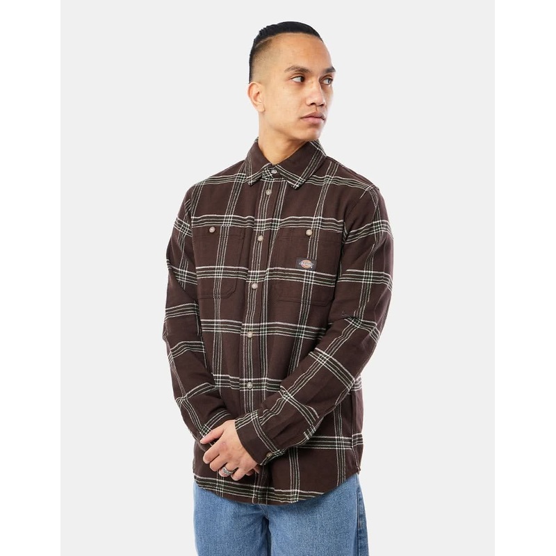 Dickies Warrenton L/S Shirt – Dark Brown