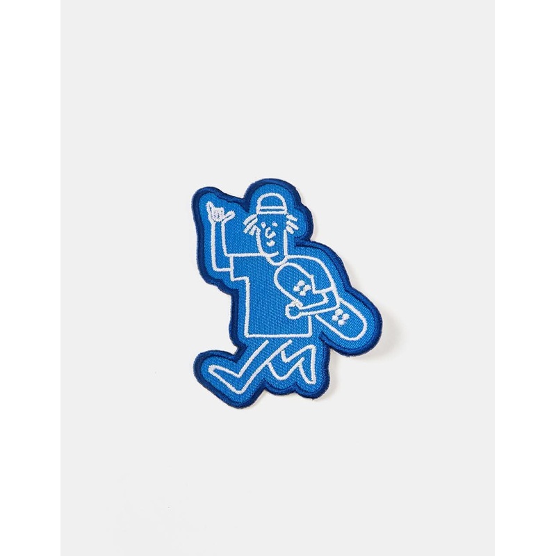 Route One Blue Skater Embroidered Patch – Blue