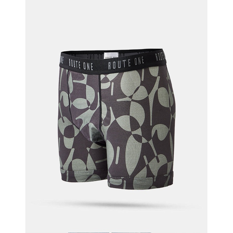 Route One Classic Boxer Shorts – Letters (Black)