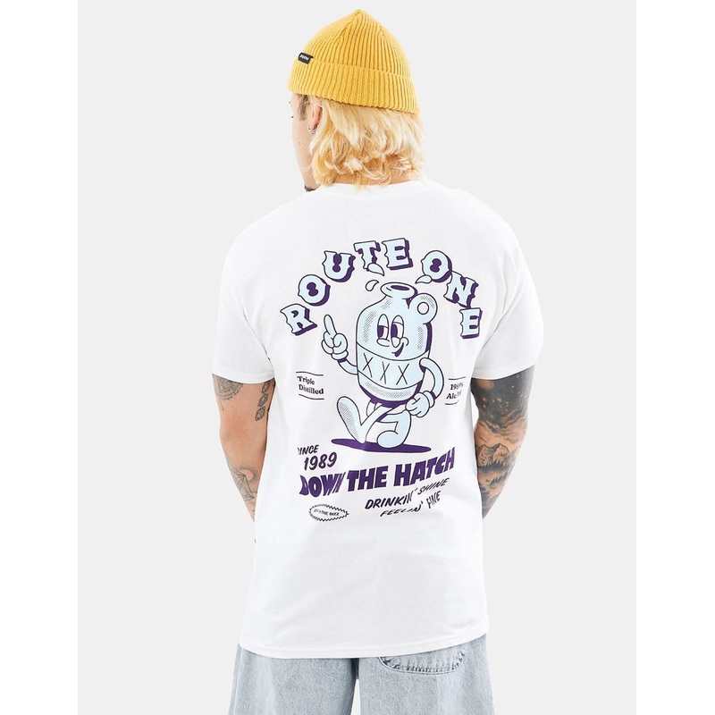 Route One Down The Hatch T-Shirt – White