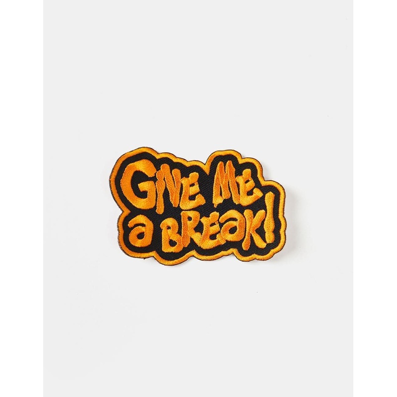 Route One Give Me A Break Embroidered Patch – Orange