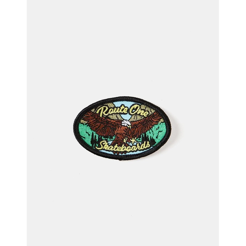 Route One Golden Eagle Embroidered Patch – Green