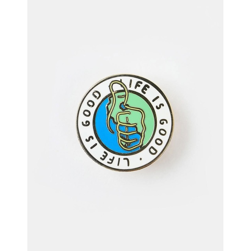 Route One Life Is Good Pin – Gold