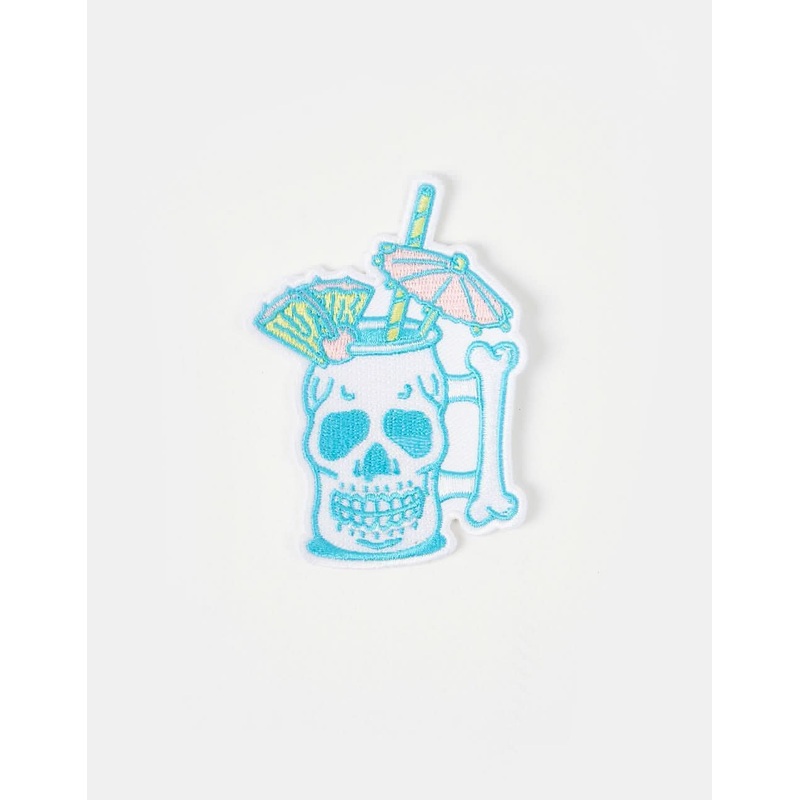 Route One Paradise Embroidered Patch – White