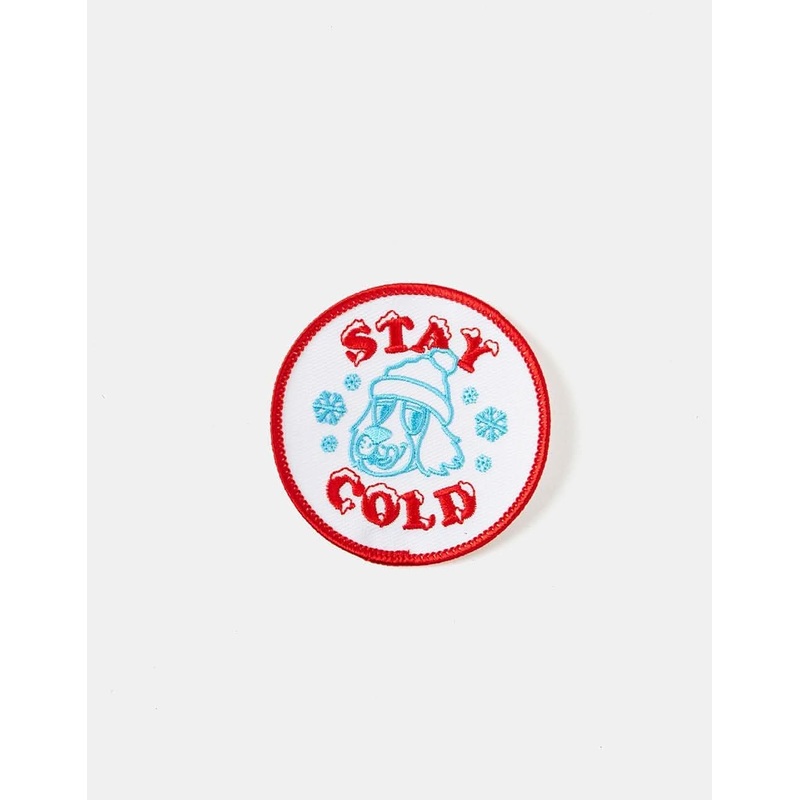 Route One Stay Cold Embroidered Patch – White