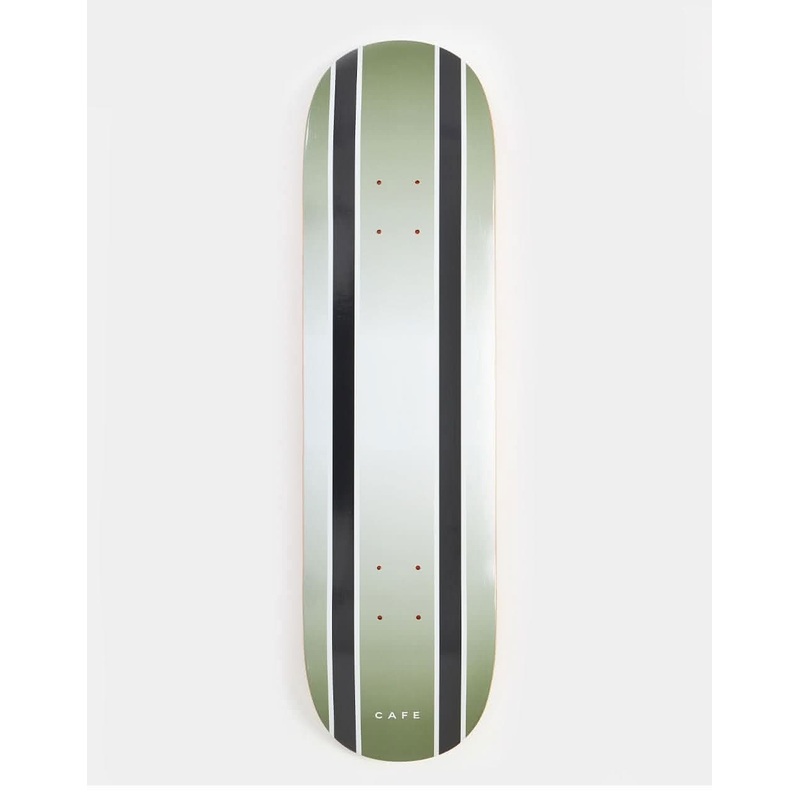 Skateboard Cafe Double Stripe Skateboard Deck – Olive/Black Fade