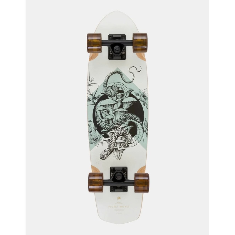Arbor x El Rose Bamboo Pocket Rocket Cruiser Skateboard – 7.75″ x 27″