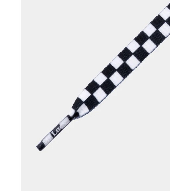 Mr. Lacy Printies Laces – Checkered Black/White