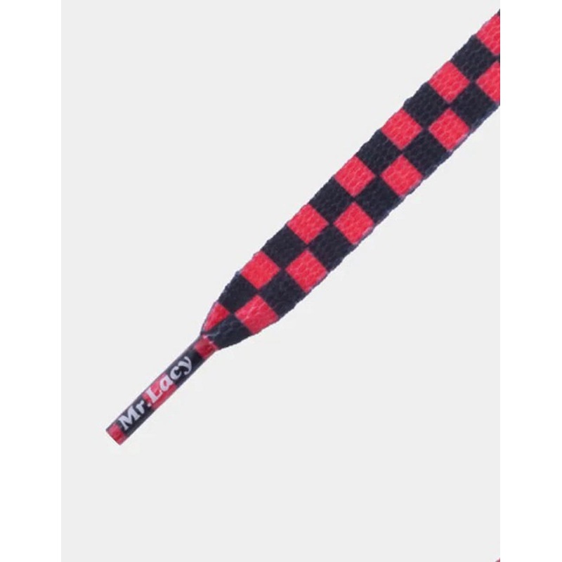 Mr. Lacy Printies Laces – Checkered Red/Black
