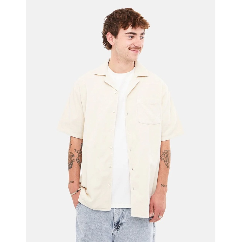 Route One Cord Pool Shirt – Natural