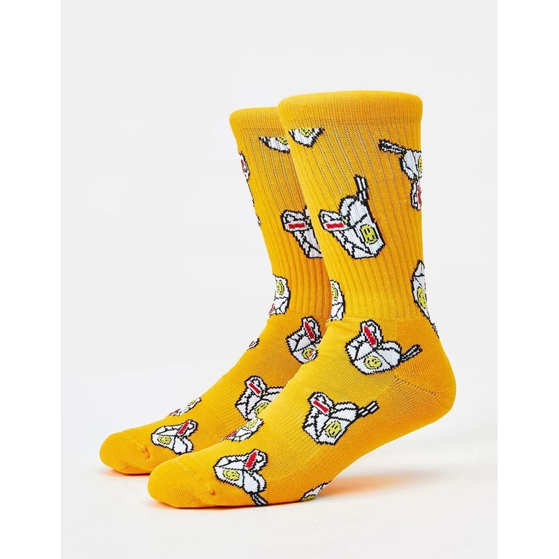 Route One Noods Crew Socks -Yellow