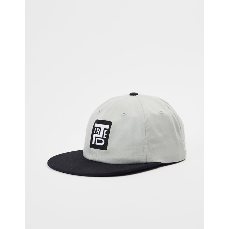 Tired Stamp 2 Tone 6 Panel Cap – Ash/Black