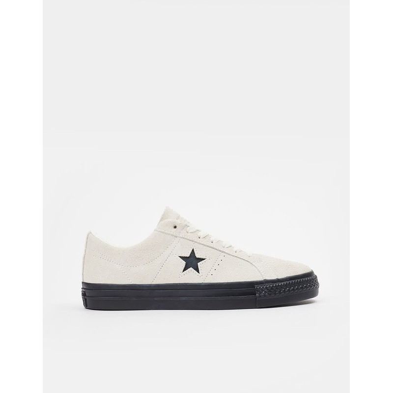 Converse One Star Shaggy Suede Skate Shoes – Egret/Egret/Black