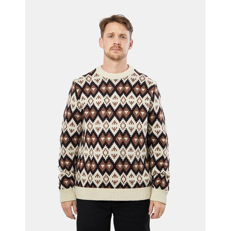 Patagonia Recycled Wool-Blend Sweater – Morning Flight: Dark Natural