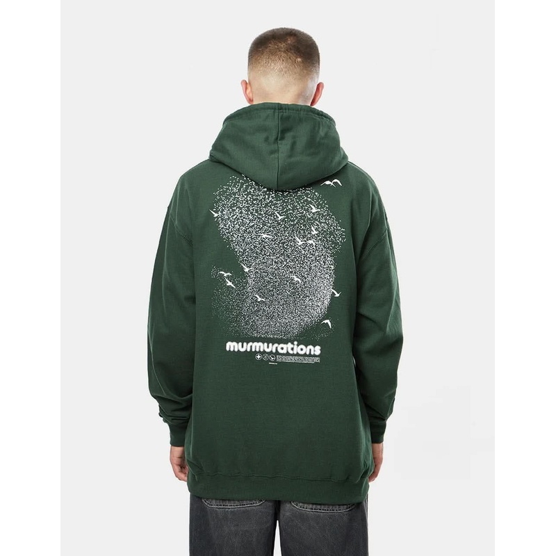 Route One Murmurations Pullover Hoodie – Forest Green