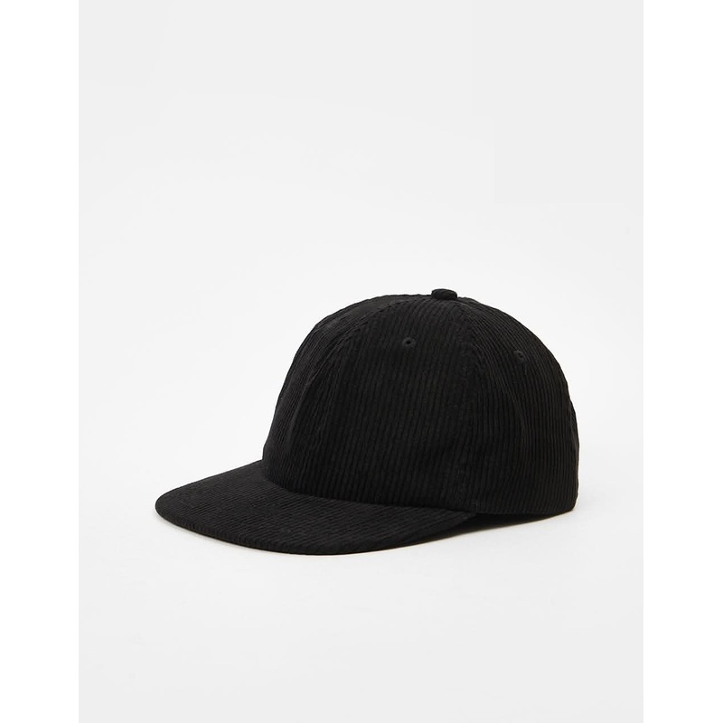 Route One Unstructured Cord 6 Panel Cap – Black