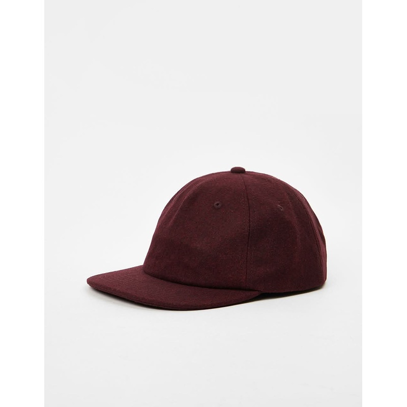 Route One Unstructured Melton Wool Cap – Burgundy