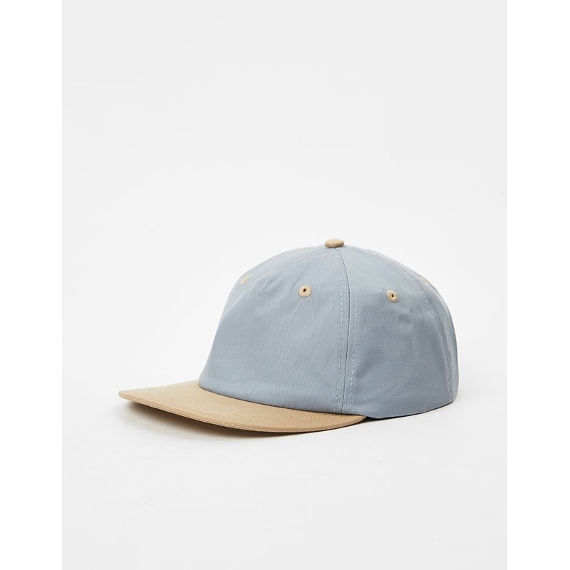Route One Unstructured Snapback Cap – Stone Blue/Khaki