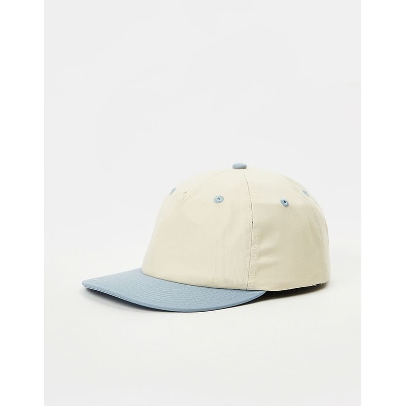 Route One Unstructured Strapback Cap – Natural/Stone Blue