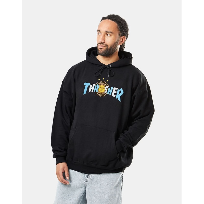 Thrasher Argentina Estrella Pullover Hoodie – Black