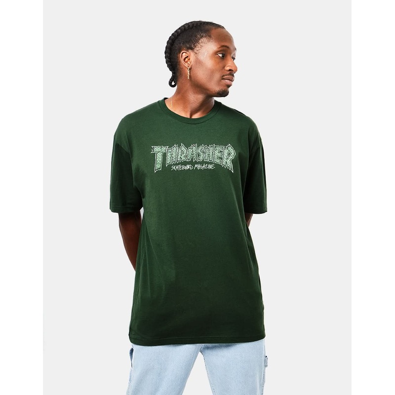 Thrasher Brick T-Shirt – Forest Green