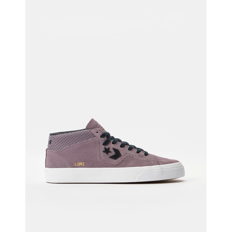 Converse Louie Lopez Mid Skate Shoes – Smoke Realm/Smoke Realm/White