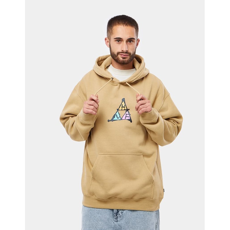 HUF No-Fi Triple Triangle Pullover Hoodie – Oatmeal