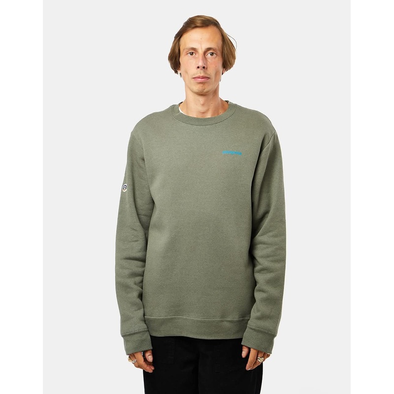 Patagonia Fitz Roy Icon Uprisal Crew Sweatshirt – Sleet Green