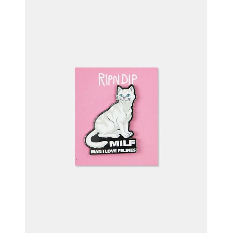 RIPNDIP Man I Love Felines Pin – Multi