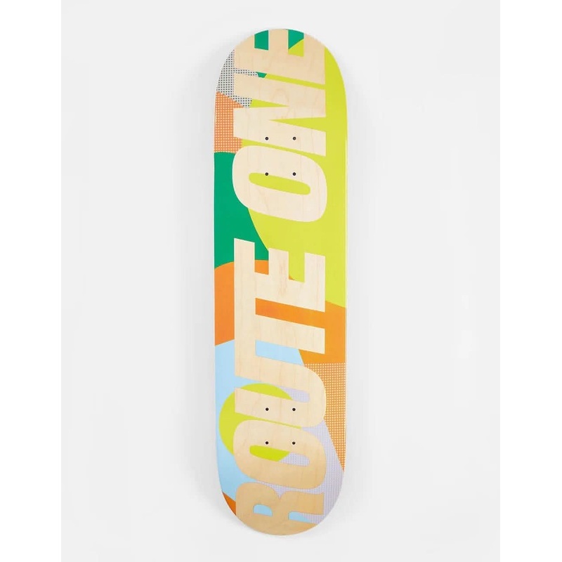 Route One Athletic Logo Colour Block Skateboard Deck