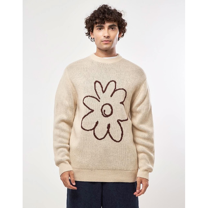 Route One Flower Knitted Sweater – Angora
