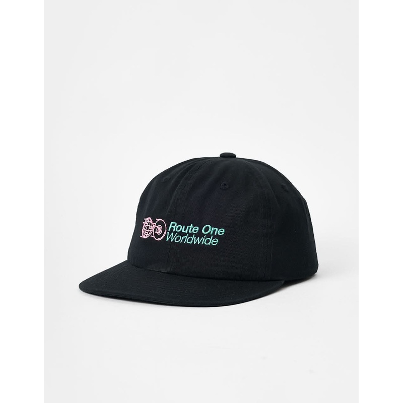 Route One Keep You Rolling Unstructered 6 Panel Cap-Black