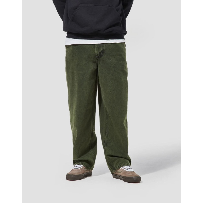 Route One Super Baggy Denim Jeans – Leaf Green