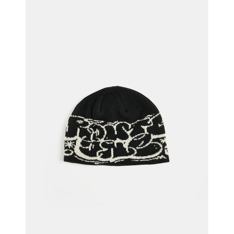 Route One Tag 2.0 Cuffless Beanie – Black/Angora