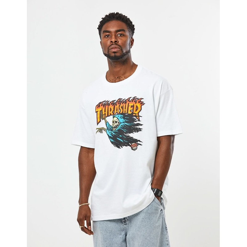 Santa Cruz x Thrasher O’Brien Reaper T-Shirt – White
