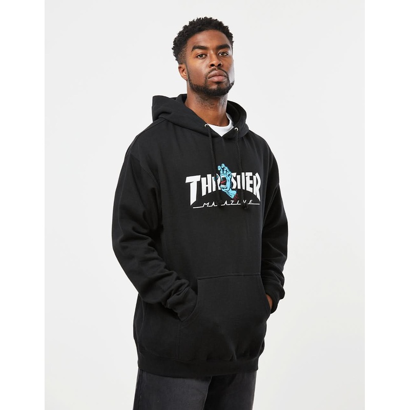 Santa Cruz x Thrasher Screaming Logo Pullover Hoodie – Black