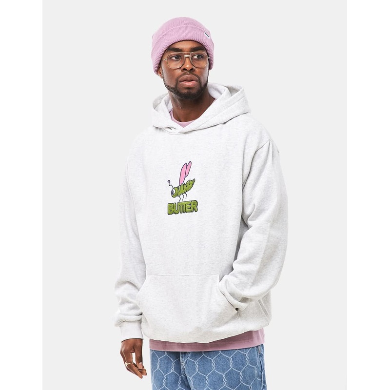 Butter Goods Dragonfly Embroidered Pullover Hoodie – Ash