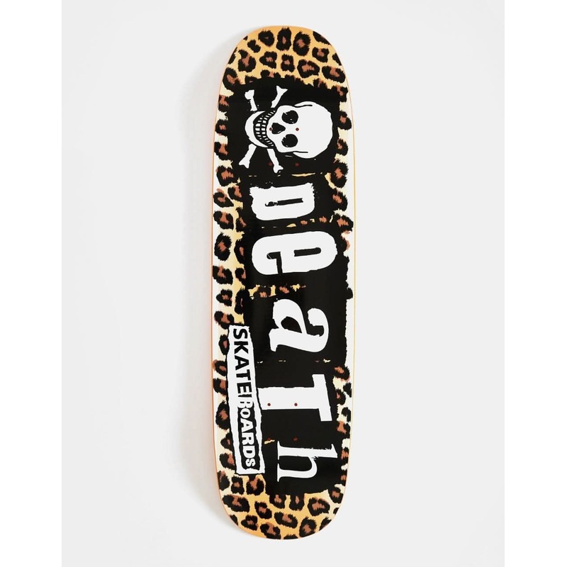 Death Punk Leopard Hybrid Shape Skateboard Deck – 8.9″