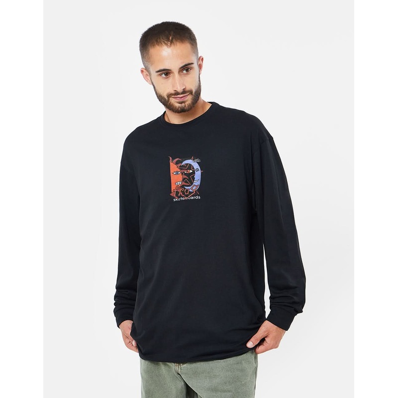 Frog Sun-Star-Moon Crewneck – Black