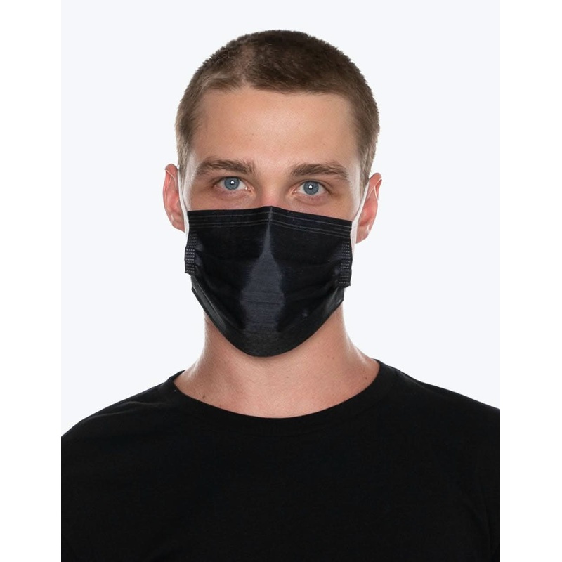 Medipop Disposable D Face Mask 5 Pack – Black